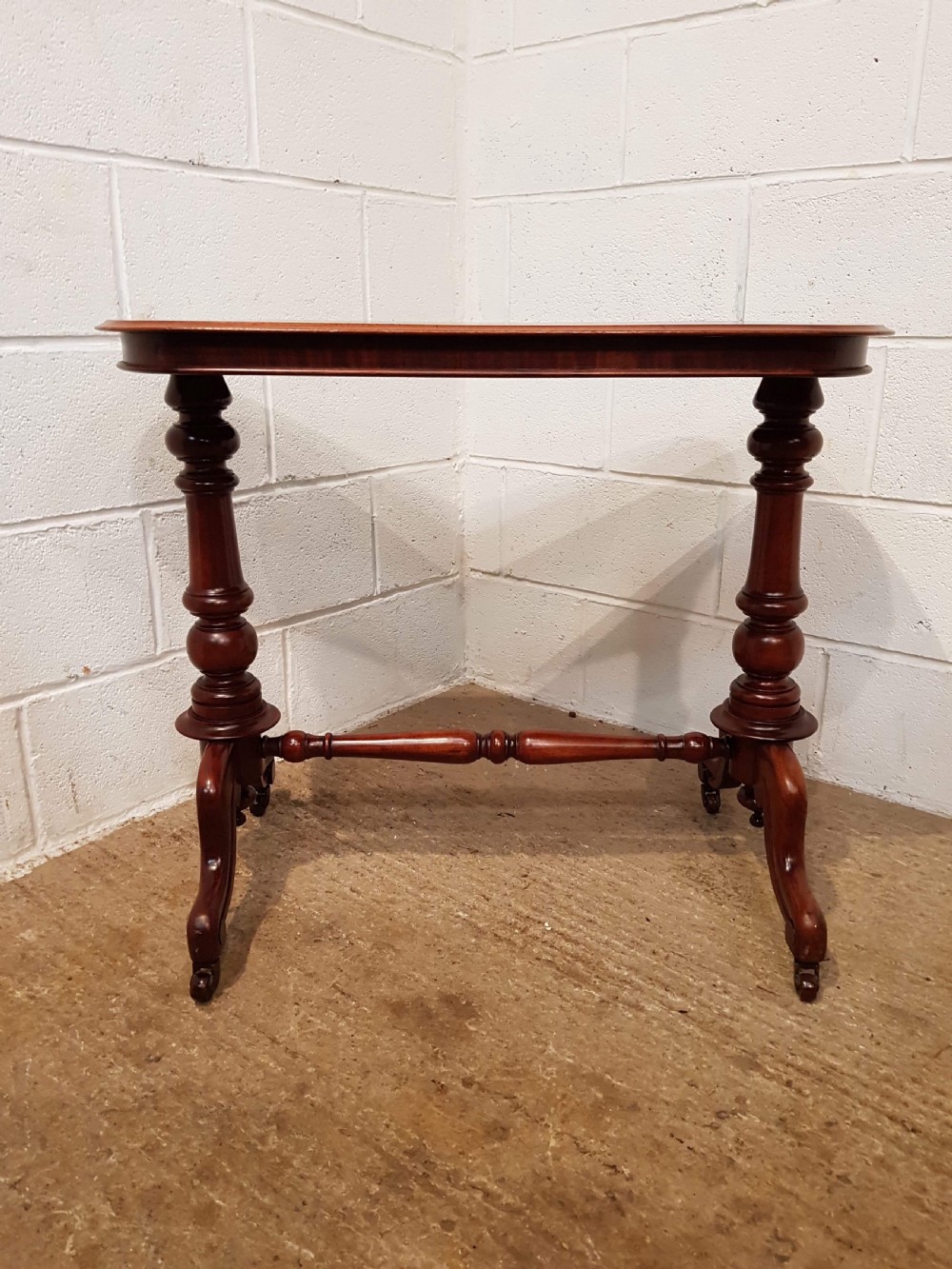 ANTIQUE VICTORIAN MAHOGANY ‘ D ‘ END SIDE TABLE C1880 View IV