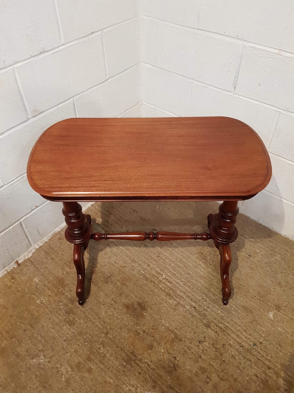 ANTIQUE VICTORIAN MAHOGANY ‘ D ‘ END SIDE TABLE C1880 View V