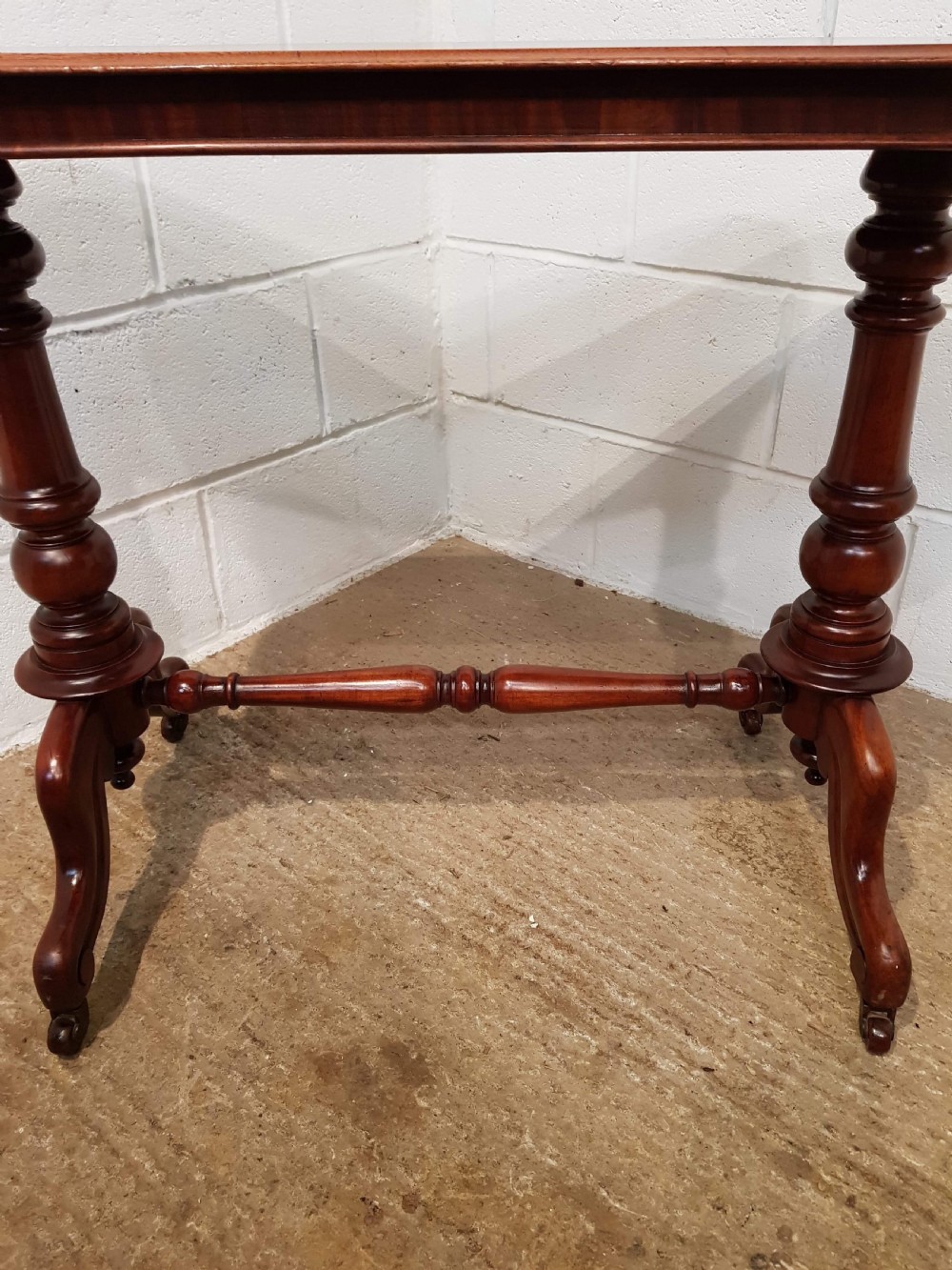 ANTIQUE VICTORIAN MAHOGANY ‘ D ‘ END SIDE TABLE C1880 View VI