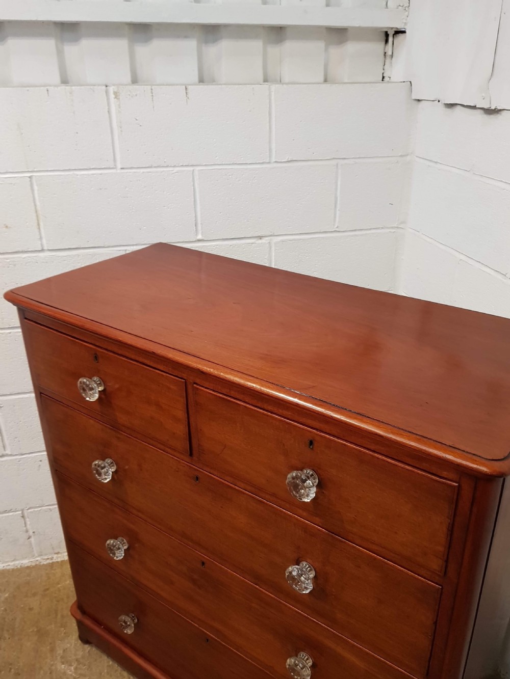 ANTIQUE VICTORIAN MAHOGANY CHEST OF DRAWERS C1880 View IV