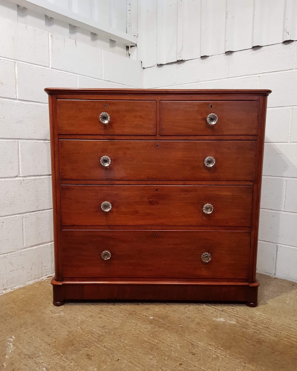 ANTIQUE VICTORIAN MAHOGANY CHEST OF DRAWERS C1880 View VI