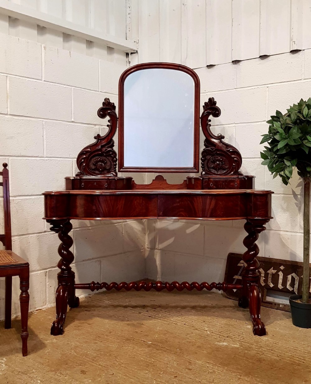 ANTIQUE WILLIAM 1V MAHOGANY DRESSING TABLE c1830