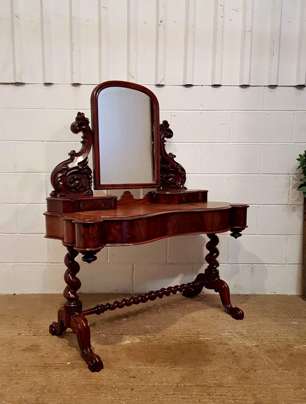 ANTIQUE WILLIAM 1V MAHOGANY DRESSING TABLE c1830 View IV