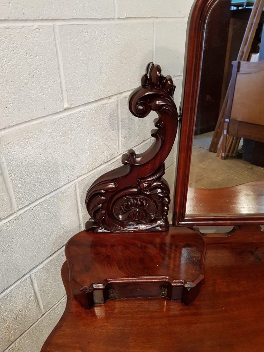 ANTIQUE WILLIAM 1V MAHOGANY DRESSING TABLE c1830 View VI