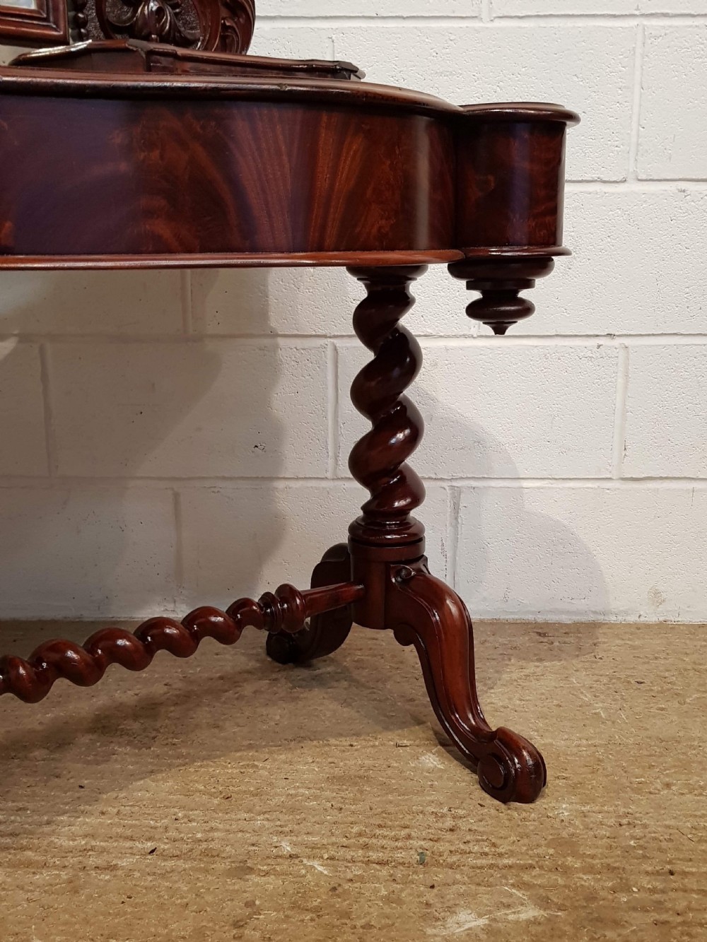 ANTIQUE WILLIAM 1V MAHOGANY DRESSING TABLE c1830 View VII