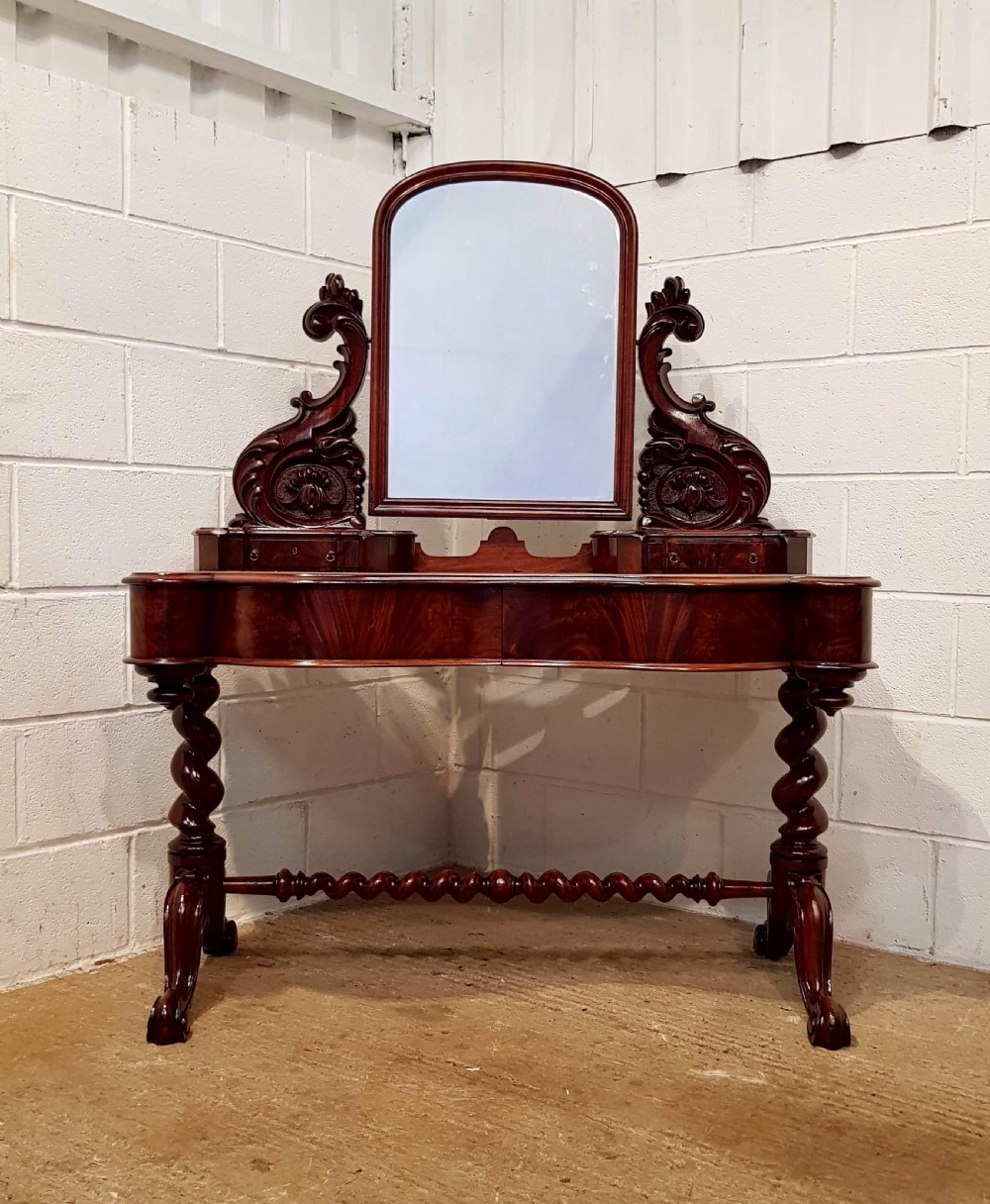 ANTIQUE WILLIAM 1V MAHOGANY DRESSING TABLE c1830 View VIII
