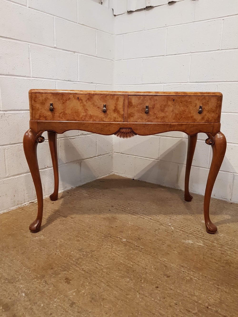 ANTIQUE ART DECO BURR WALNUT SIDE TABLE C1920 View IV