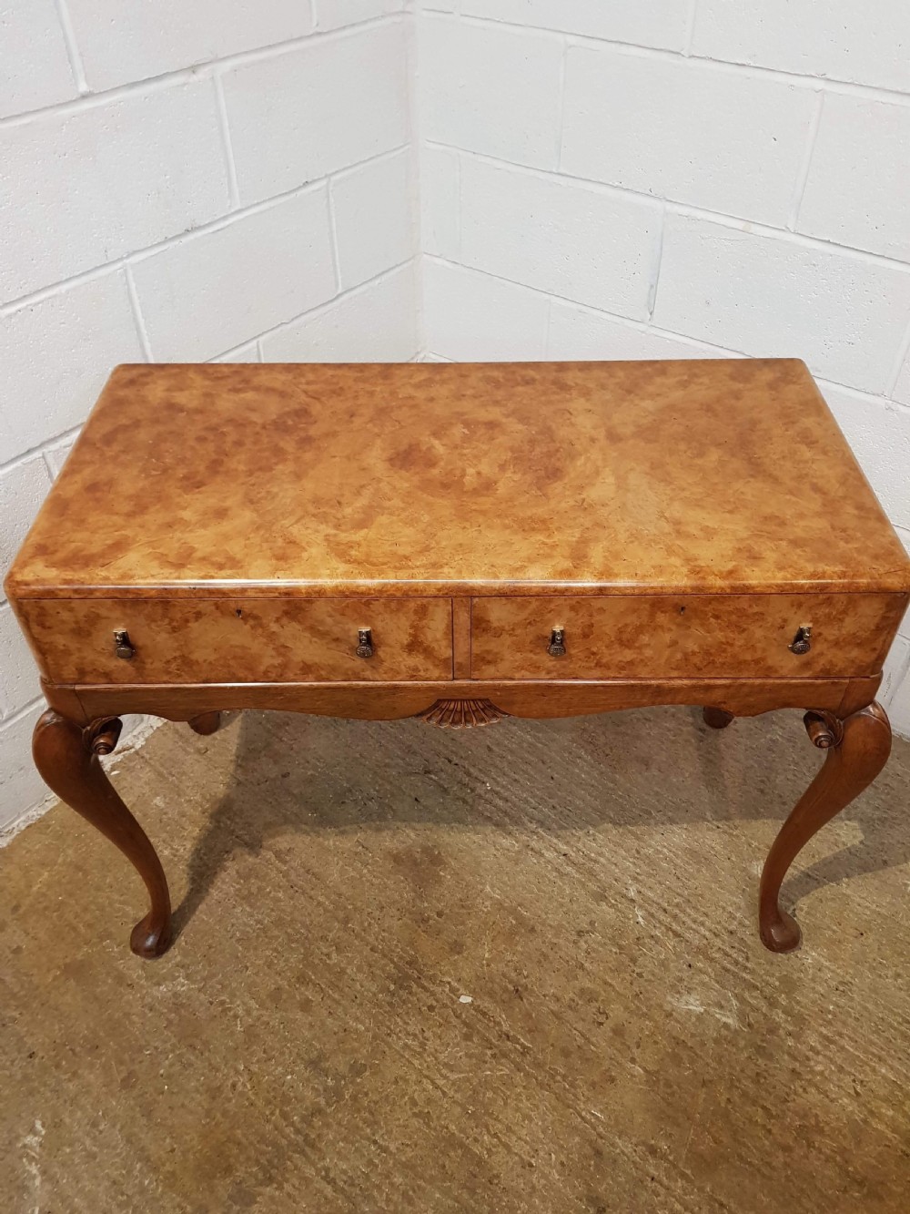 ANTIQUE ART DECO BURR WALNUT SIDE TABLE C1920 View VI