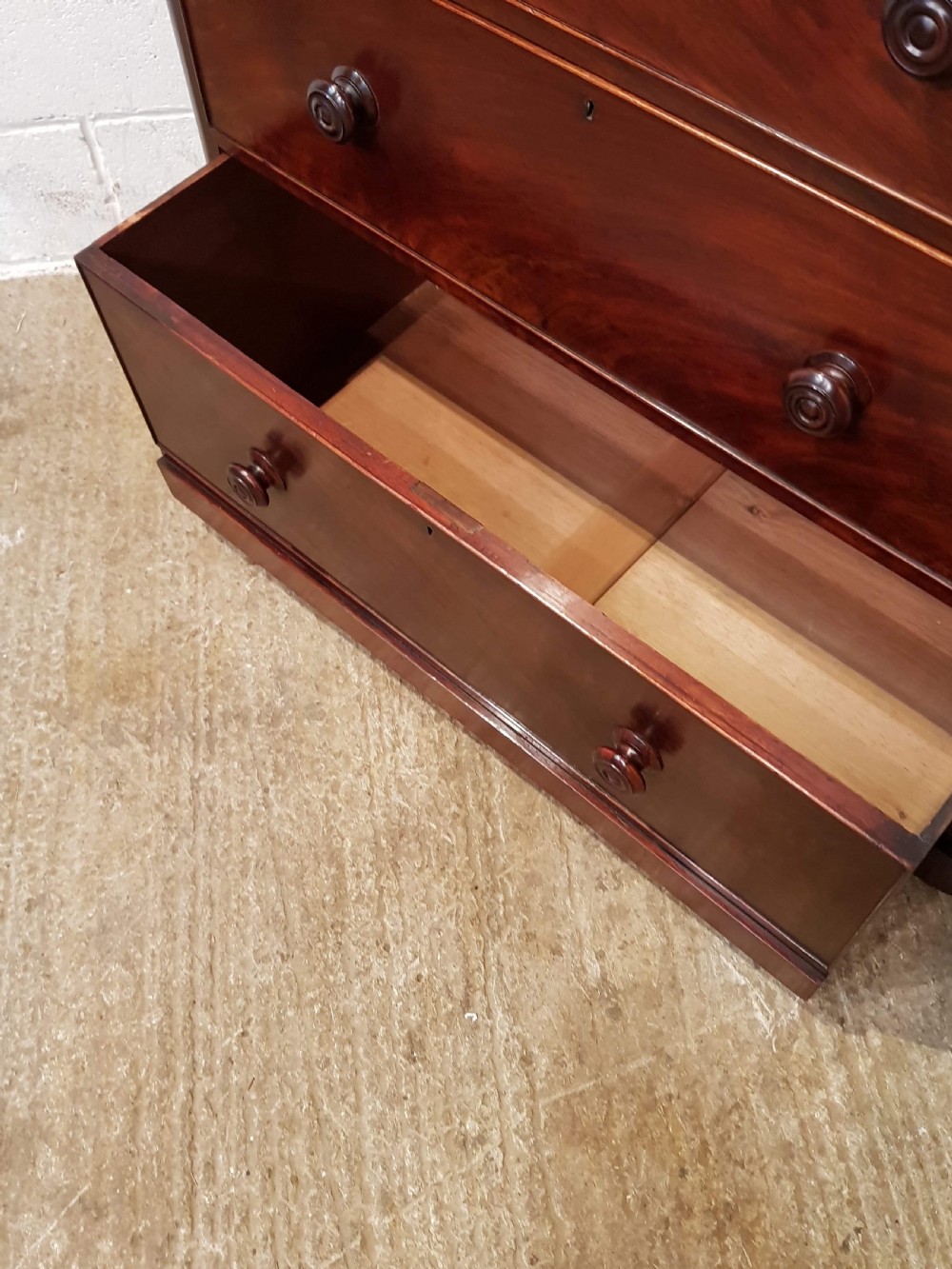 ANTIQUE VICTORIAN MAHOGANY CHEST OF DRAWERS C1880 View IV