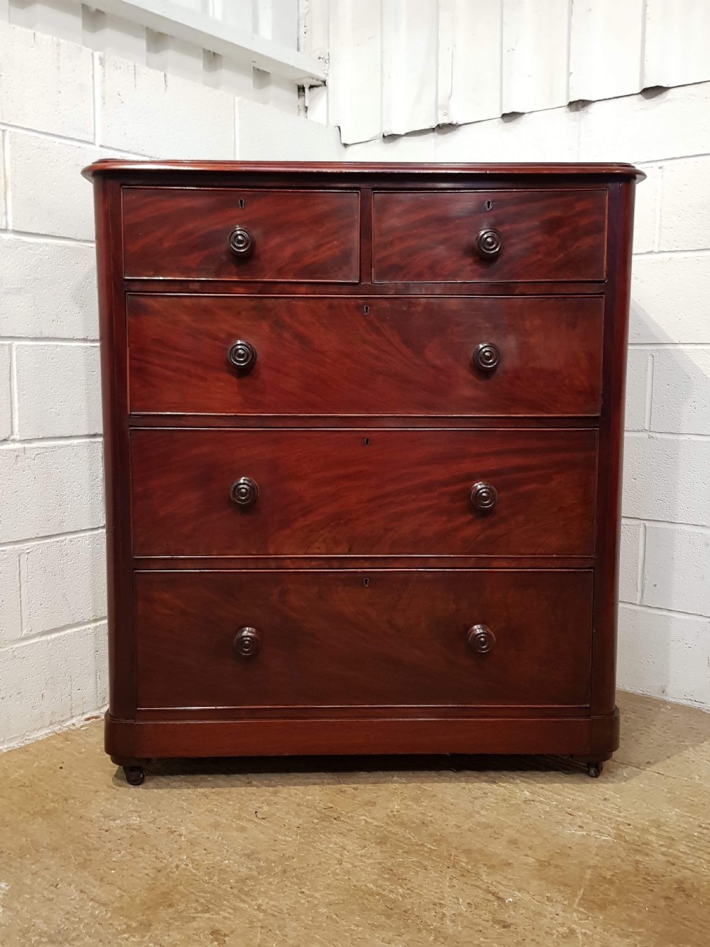 ANTIQUE VICTORIAN MAHOGANY CHEST OF DRAWERS C1880 View VI