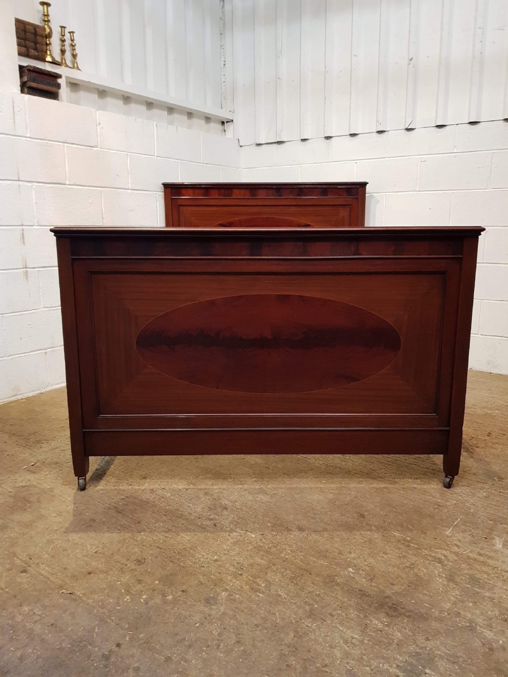 ANTIQUE EDWARDIAN MAHOGANY DOUBLE BED C1900 View IV