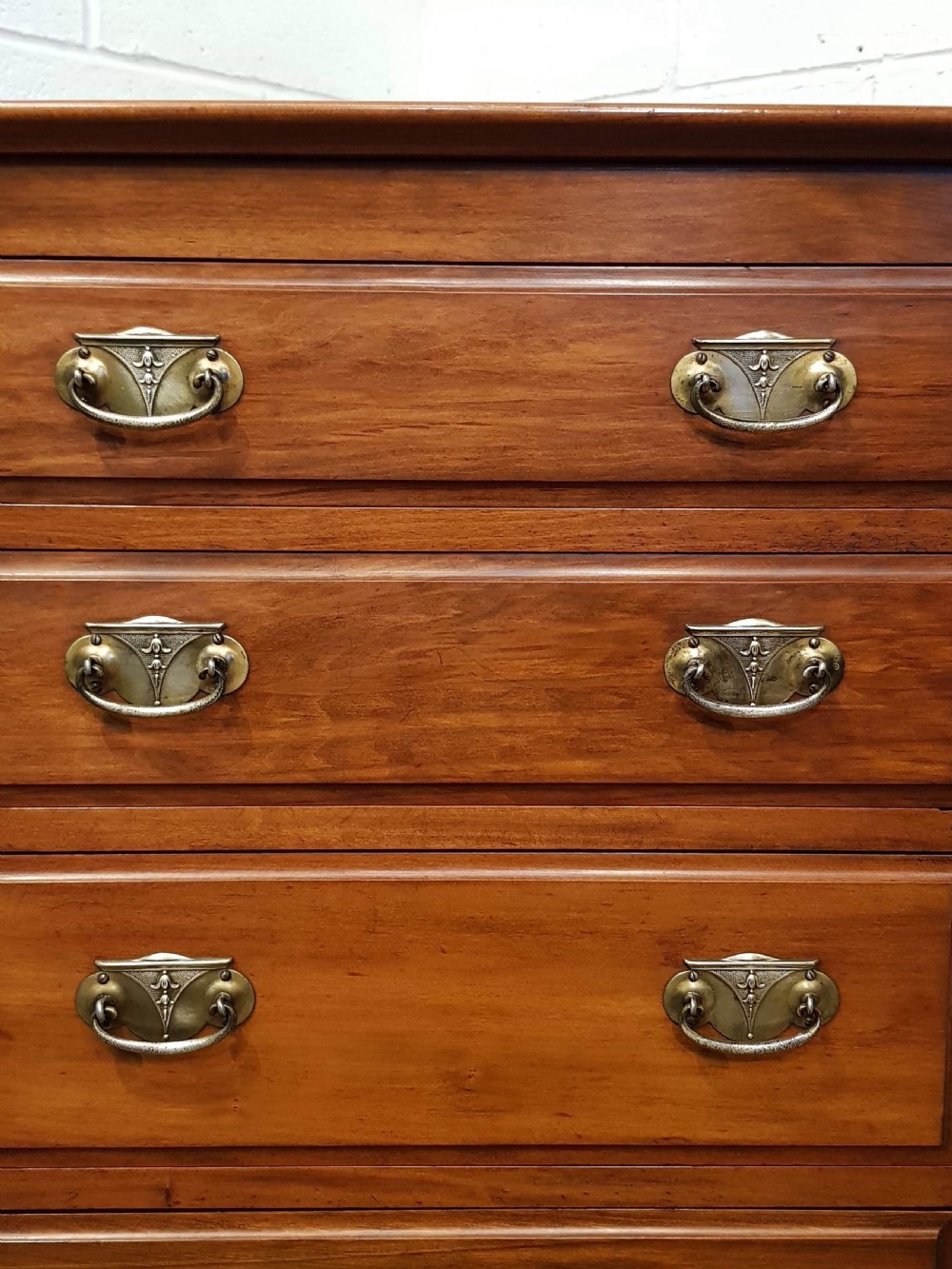 ANTIQUE EDWARDIAN WALNUT TALL NARROW CHEST OF DRAWERS C1900 View VI