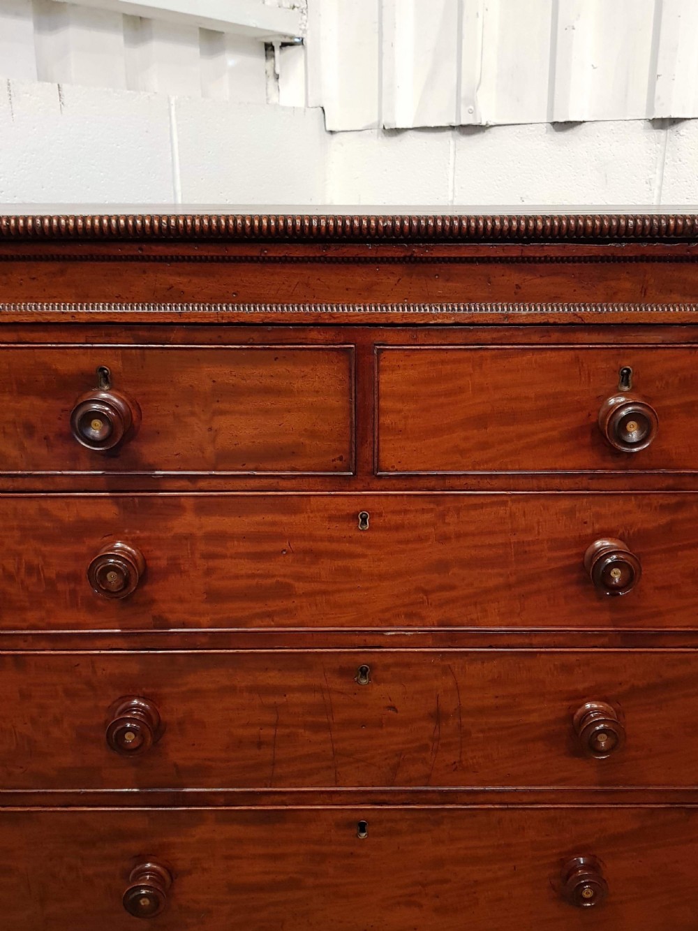 ANTIQUE WILLIAM 1V MAHOGANY CHEST OF DRAWERS WITH SECRET DRAWER C1830 View III