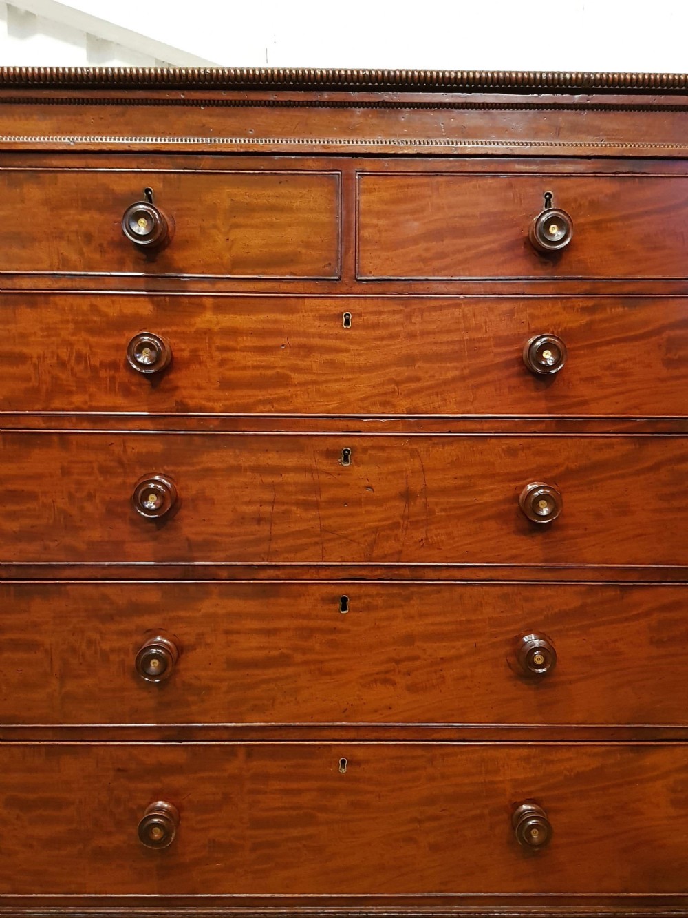 ANTIQUE WILLIAM 1V MAHOGANY CHEST OF DRAWERS WITH SECRET DRAWER C1830 View VI