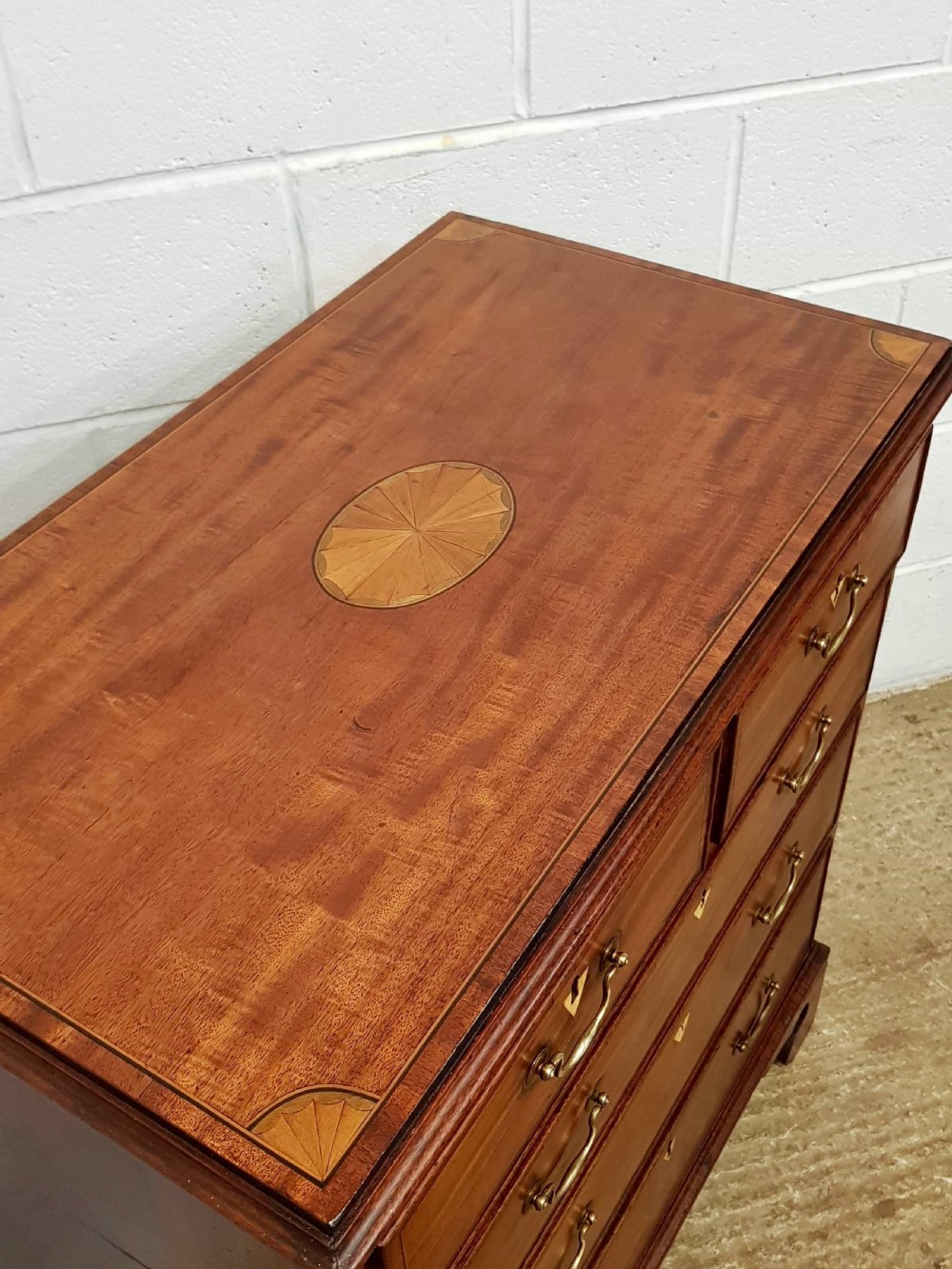 ANTIQUE REGENCY INLAID MAHOGANY CHEST OF DRAWERS C1820 View VI