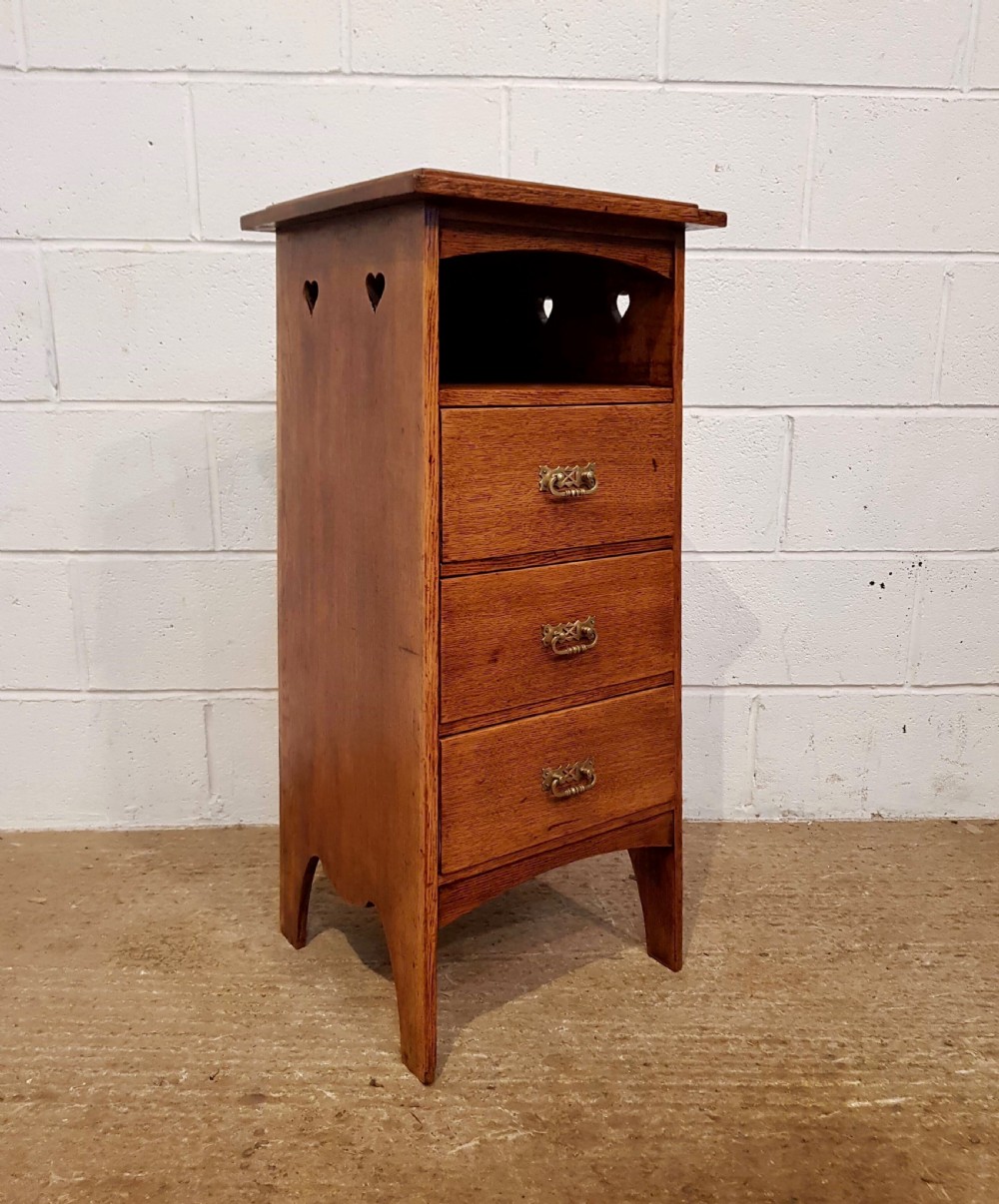 ANTIQUE ARTS & CRAFTS GOLDEN OAK LIBERTY CHEST OF DRAWERS C1890