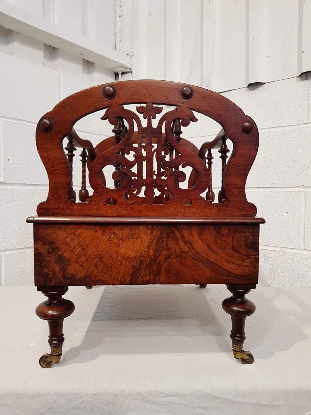 ANTIQUE WILLIAM 1V BURR WALNUT CANTERBURY C1830 View IV