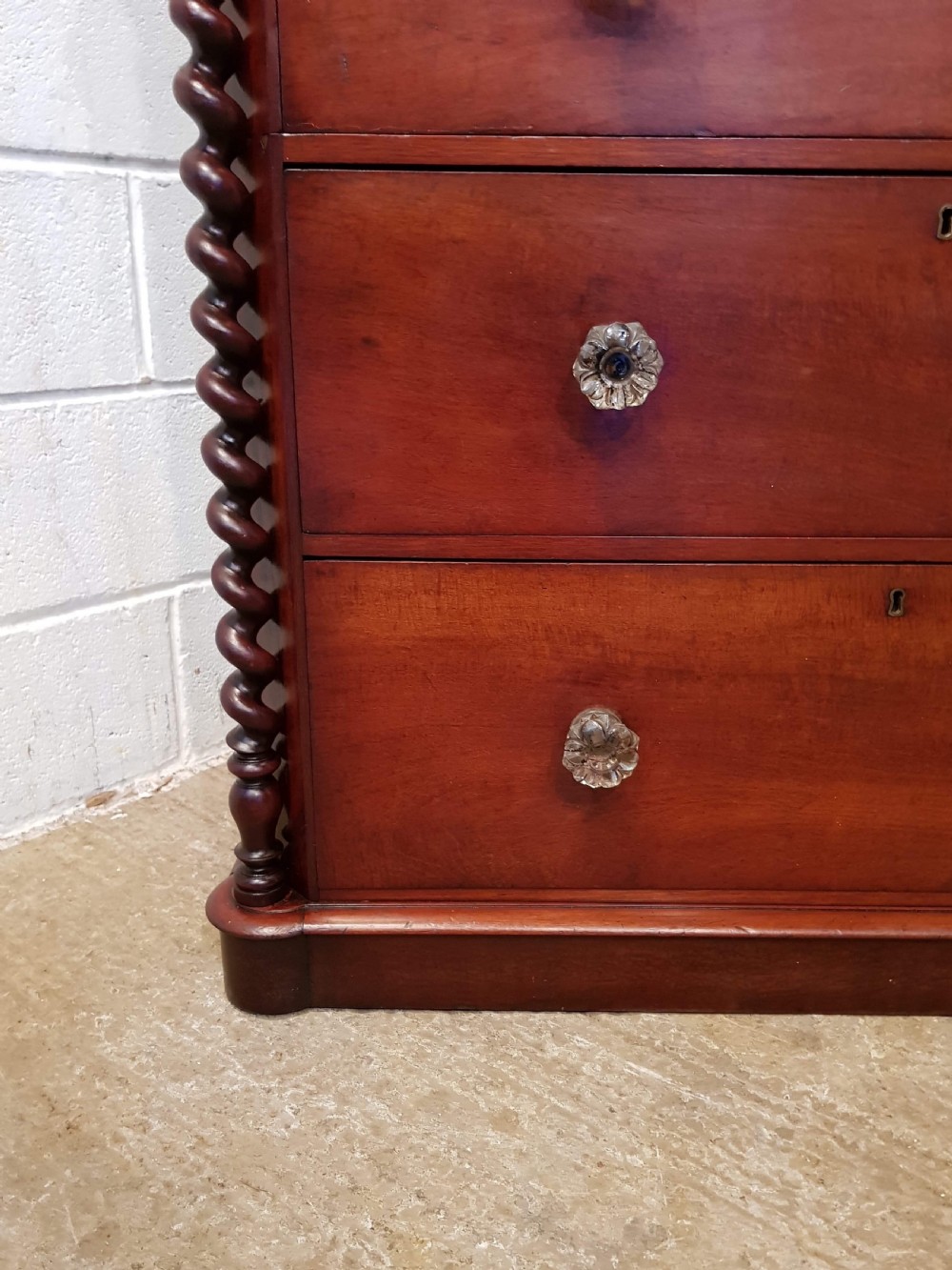 ANTIQUE VICTORIAN MAHOGANY SCOTCH CHEST OF DRAWERS C1880 View II