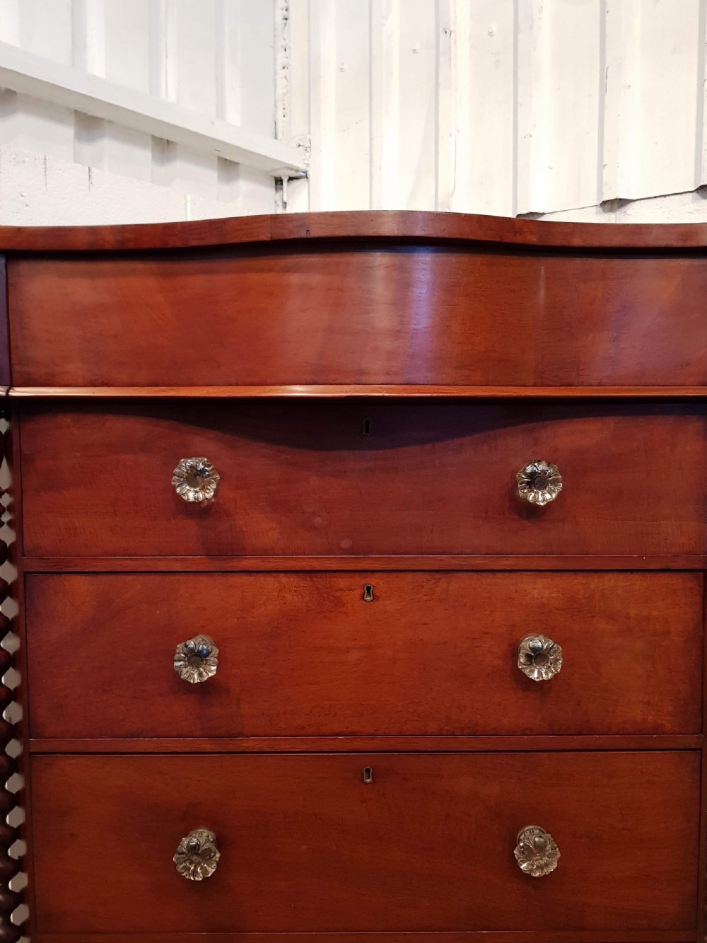 ANTIQUE VICTORIAN MAHOGANY SCOTCH CHEST OF DRAWERS C1880 View IV