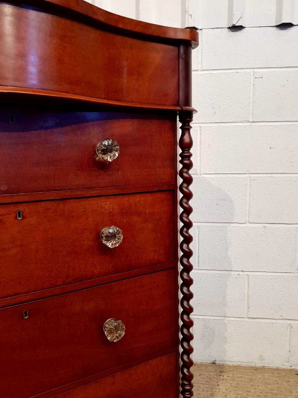 ANTIQUE VICTORIAN MAHOGANY SCOTCH CHEST OF DRAWERS C1880 View VI