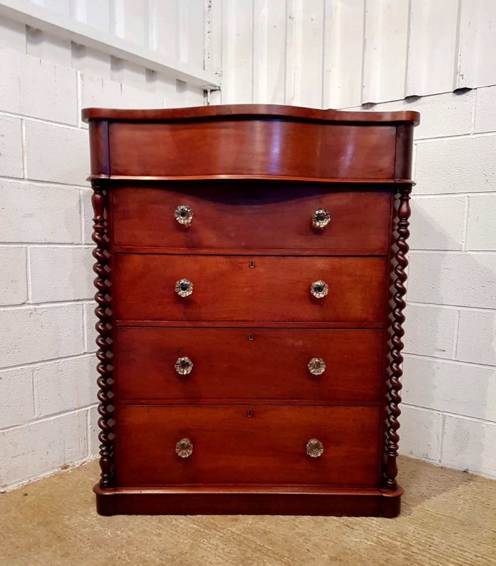 ANTIQUE VICTORIAN MAHOGANY SCOTCH CHEST OF DRAWERS C1880 View VIII
