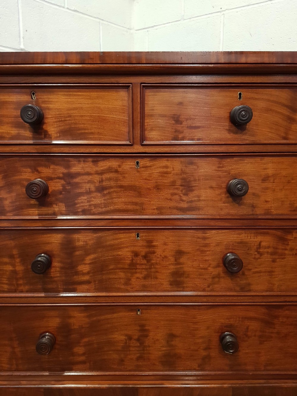ANTIQUE VICTORIAN MAHOGANY CHEST OF DRAWERS C1880 View IV