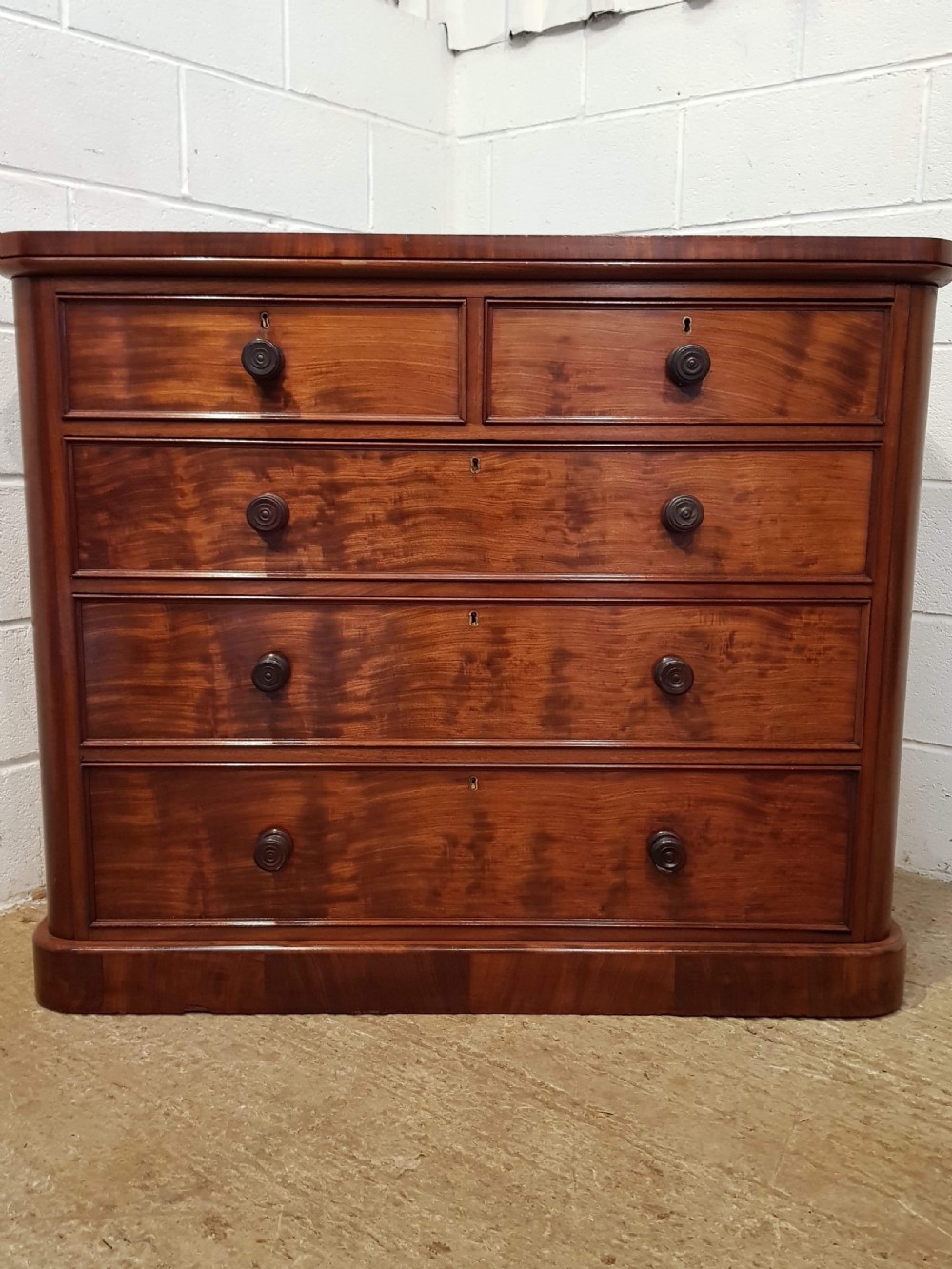 ANTIQUE VICTORIAN MAHOGANY CHEST OF DRAWERS C1880 View VI