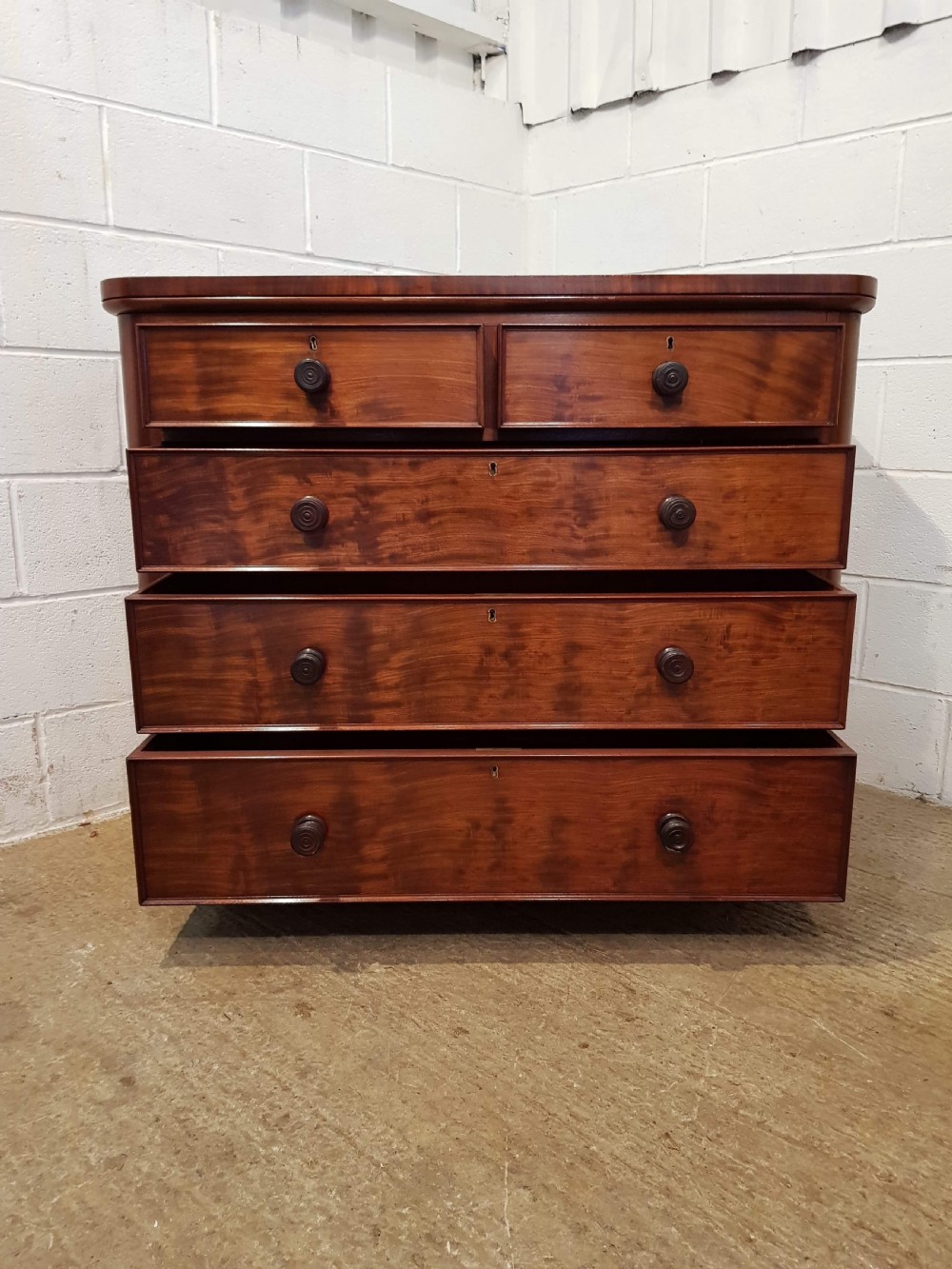 ANTIQUE VICTORIAN MAHOGANY CHEST OF DRAWERS C1880 View VII