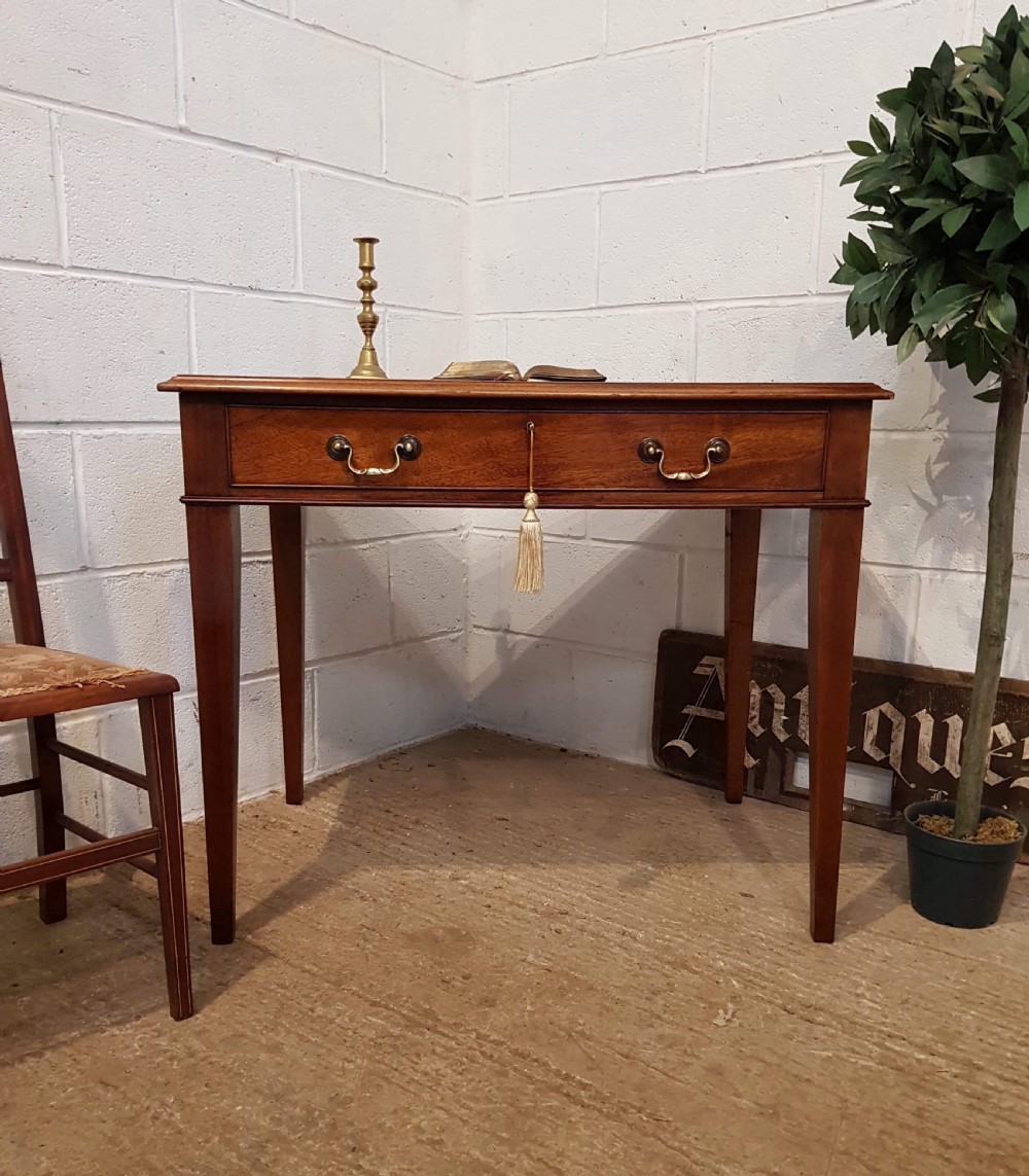 ANTIQUE EDWARDIAN MAHOGANY WRITING TABLE C1900 View III