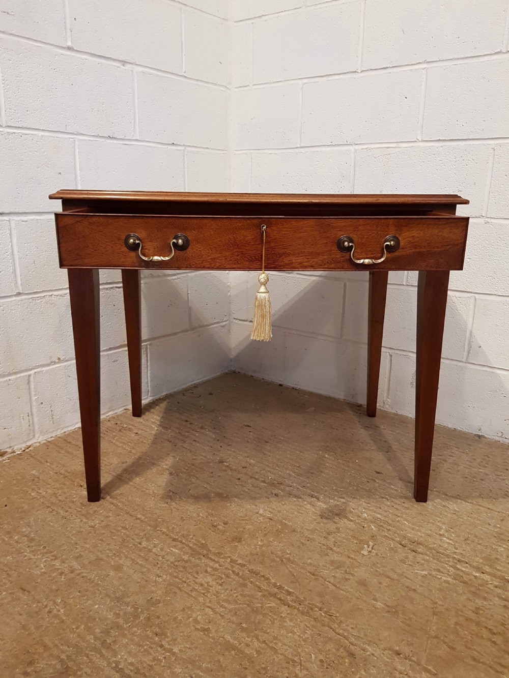 ANTIQUE EDWARDIAN MAHOGANY WRITING TABLE C1900 View V
