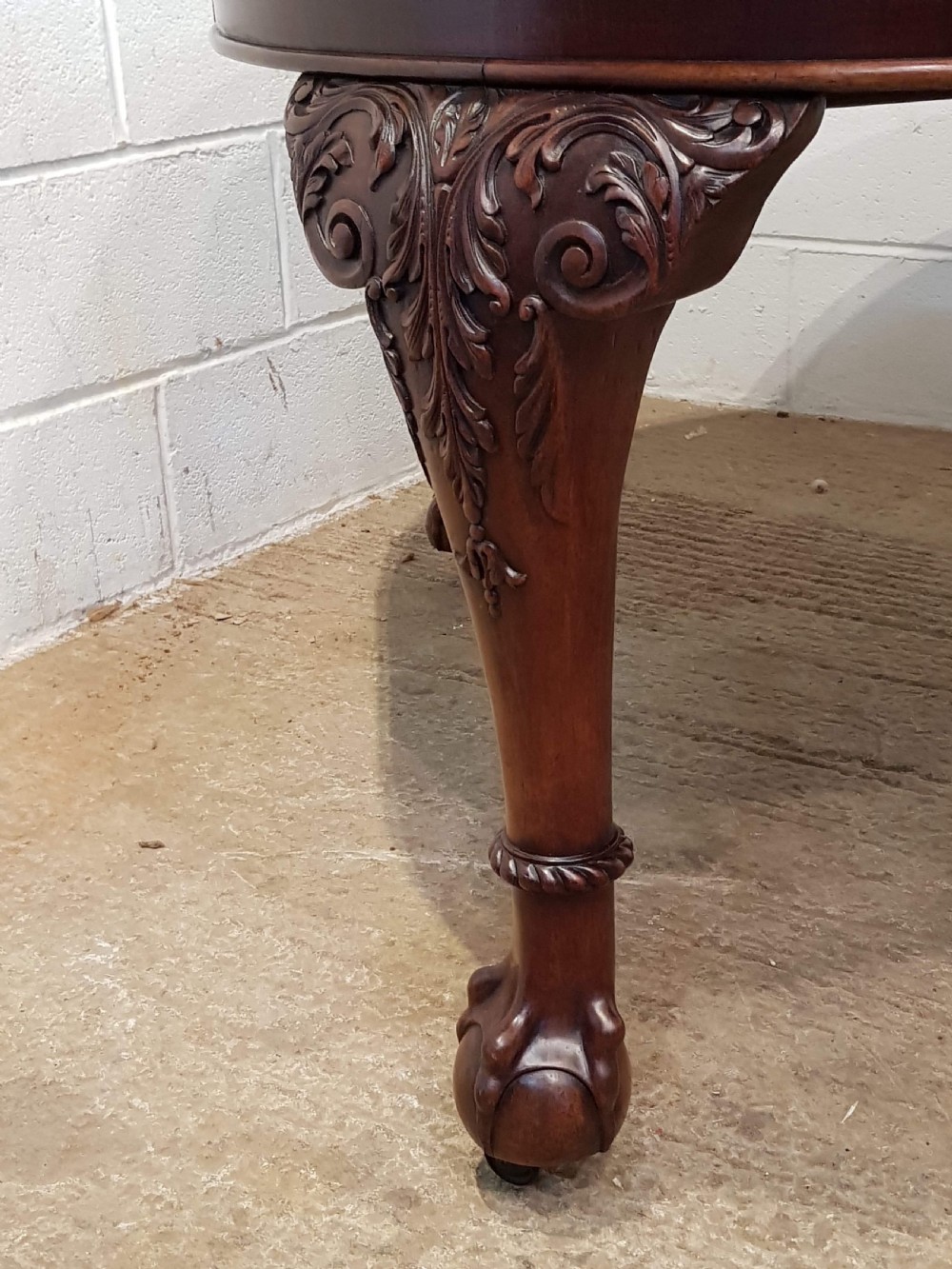 ANTIQUE EDWARDIAN MAHOGANY EXTENDING DINING TABLE C1900 View V