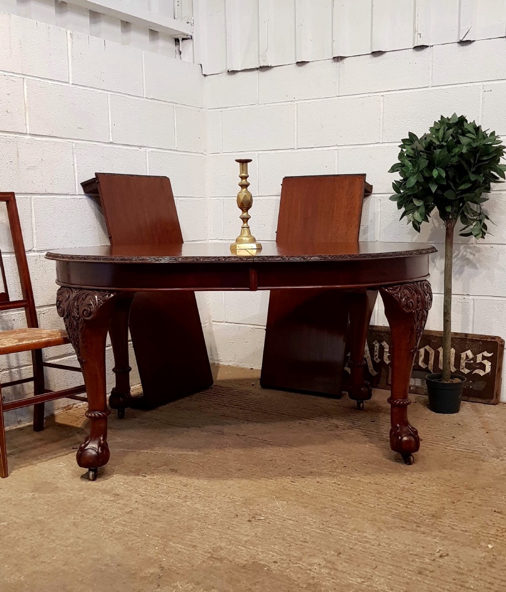 ANTIQUE EDWARDIAN MAHOGANY EXTENDING DINING TABLE C1900 View VII