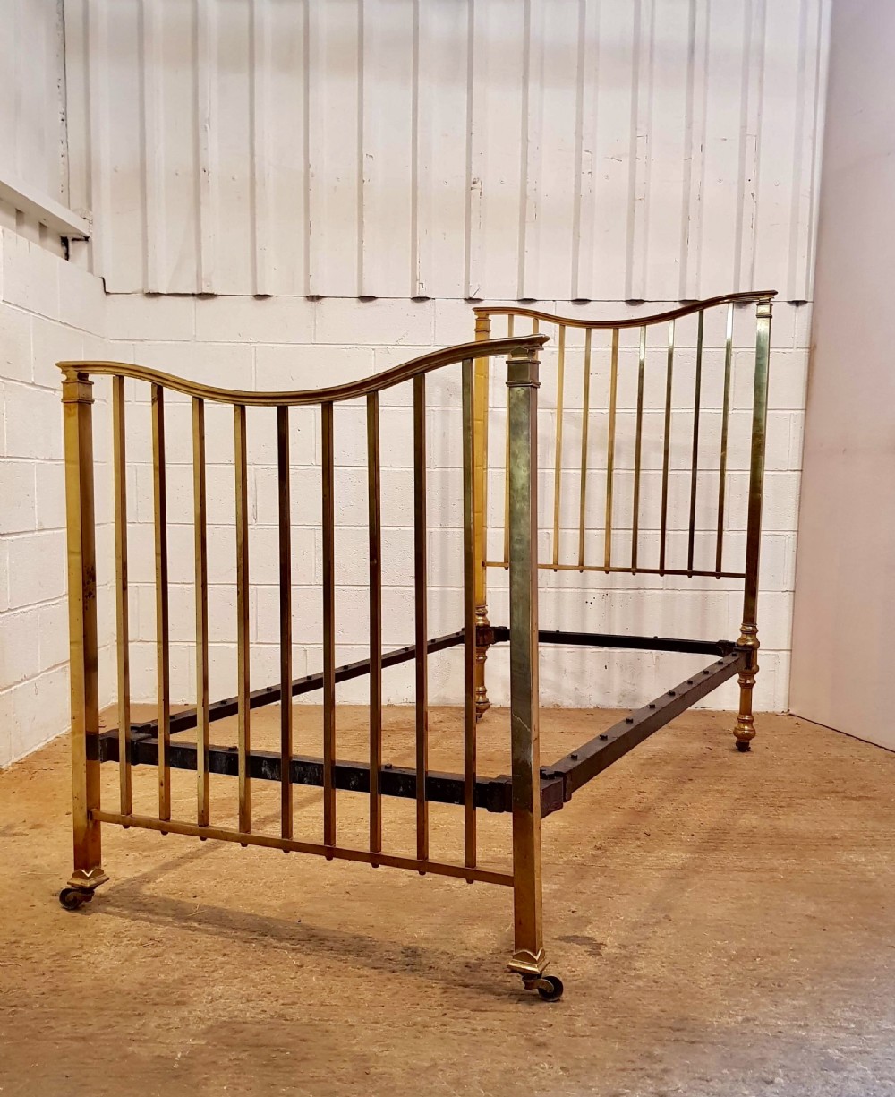 ANTIQUE VICTORIAN PAIR OF BRASS SINGLE BEDS C1880 View II