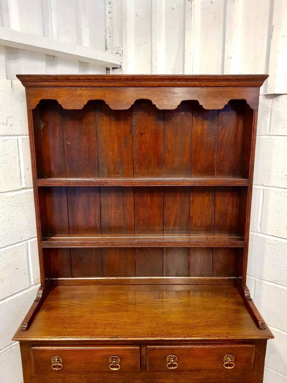 ANTIQUE SMALL DWARF JOINED OAK DRESSER C1920 View VI