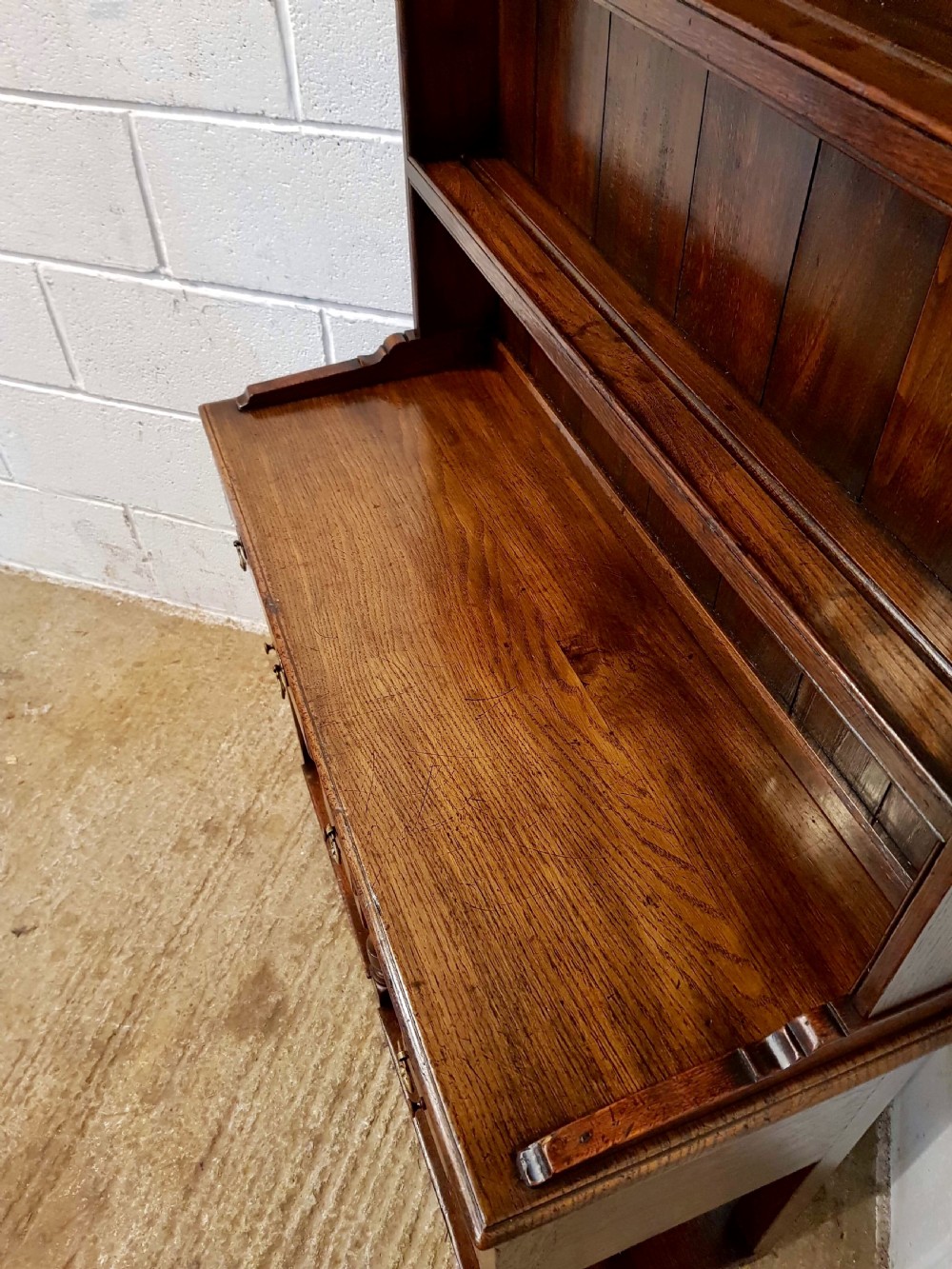 ANTIQUE SMALL DWARF JOINED OAK DRESSER C1920 View VII