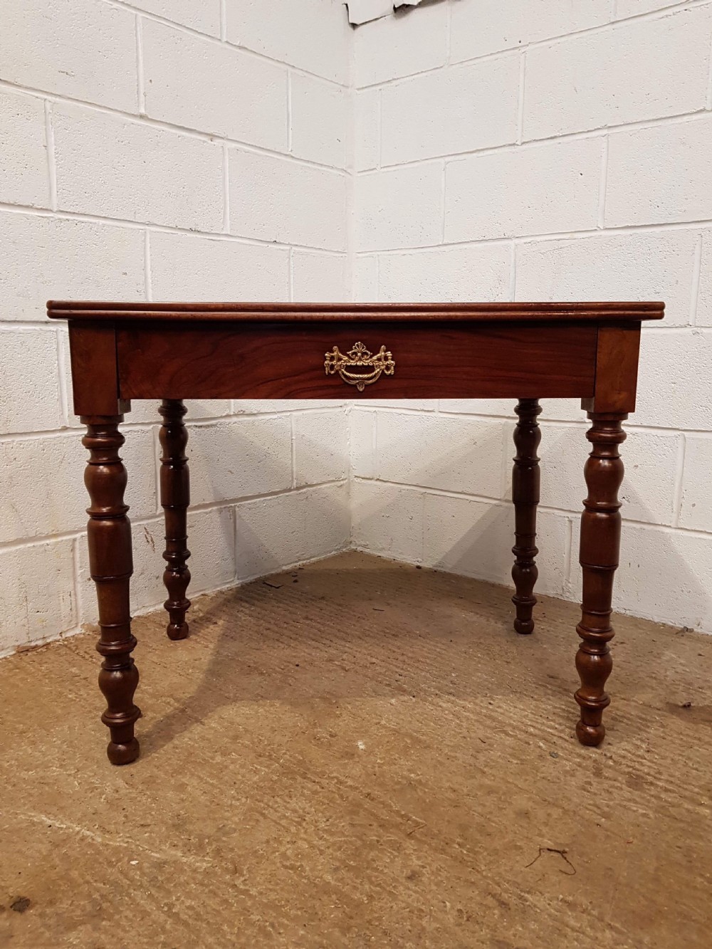 ANTIQUE PAIR LATE 19TH CENTURY FRENCH PROVINCIAL WALNUT SIDE TABLES C1890 View V