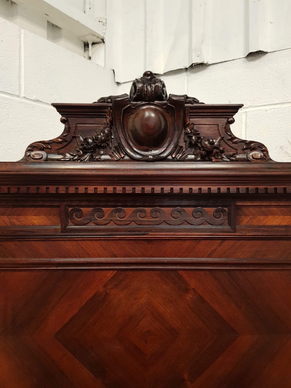 ANTIQUE 19TH CENTURY FRENCH MAHOGANY SINGLE BED C1880 View IV