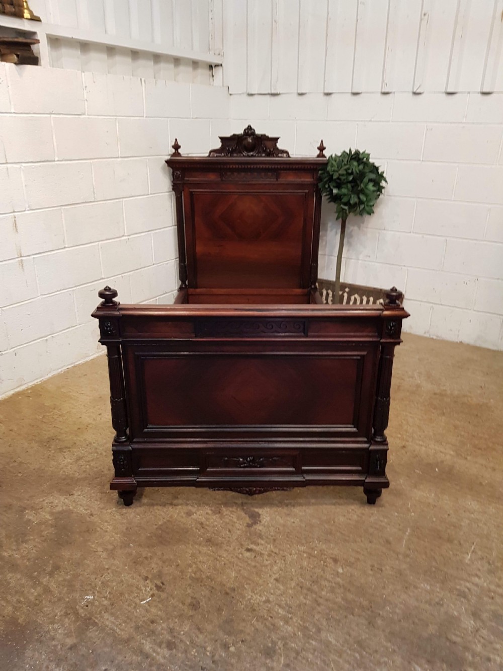 ANTIQUE 19TH CENTURY FRENCH MAHOGANY SINGLE BED C1880 View VI