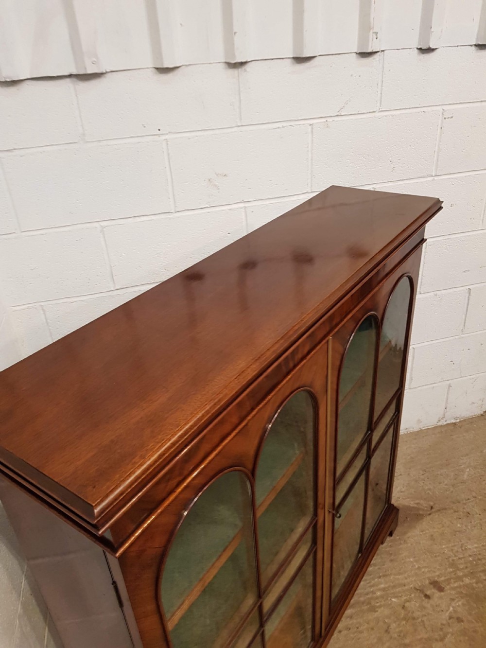 ANTIQUE EDWARDIAN BURR WALNUT GLAZED BOOKCASE C1900 View II