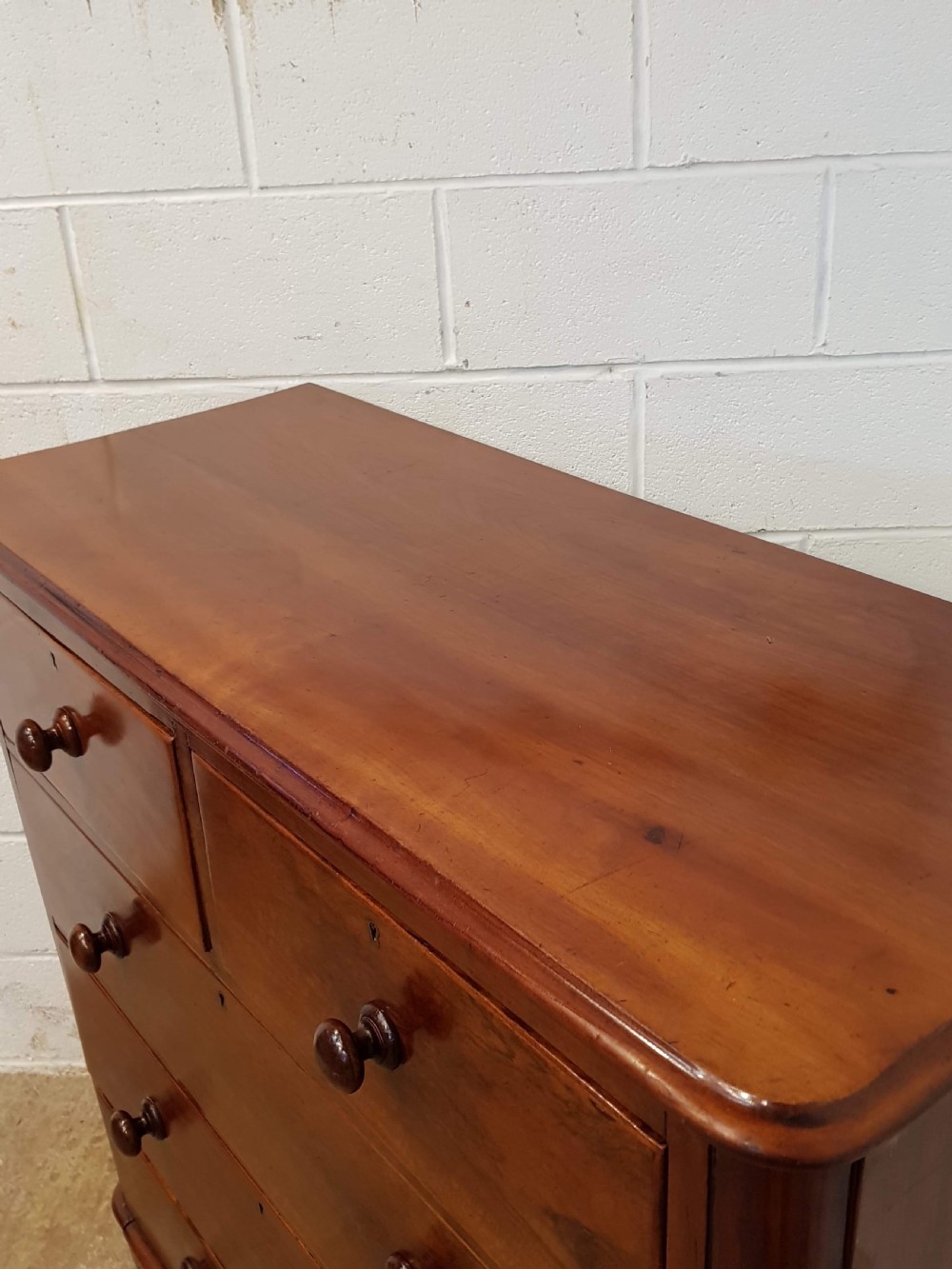 ANTIQUE VICTORIAN WALNUT CHEST OF DRAWERS C1880 View IV