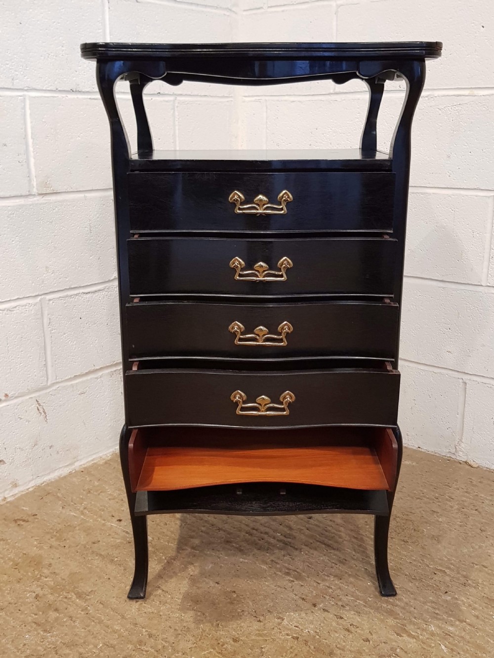 ANTIQUE AESTHETIC EBONISED MUSIC CABINET C1890 View II