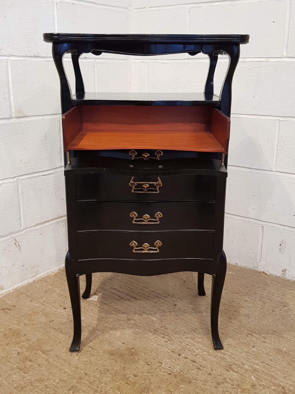 ANTIQUE AESTHETIC EBONISED MUSIC CABINET C1890 View IV