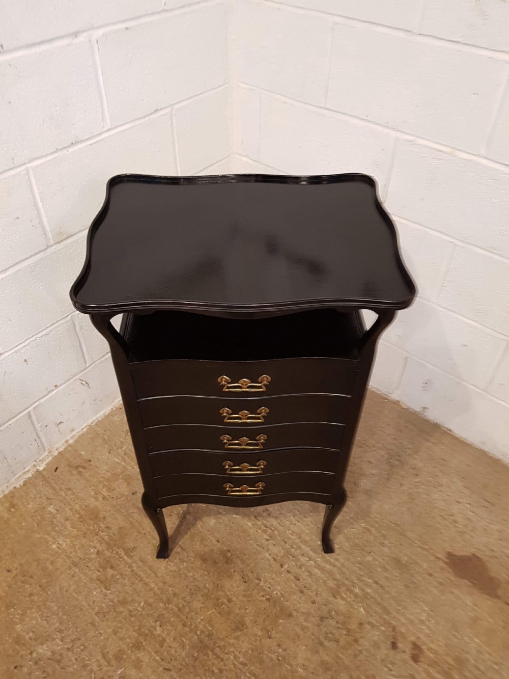 ANTIQUE AESTHETIC EBONISED MUSIC CABINET C1890 View VI