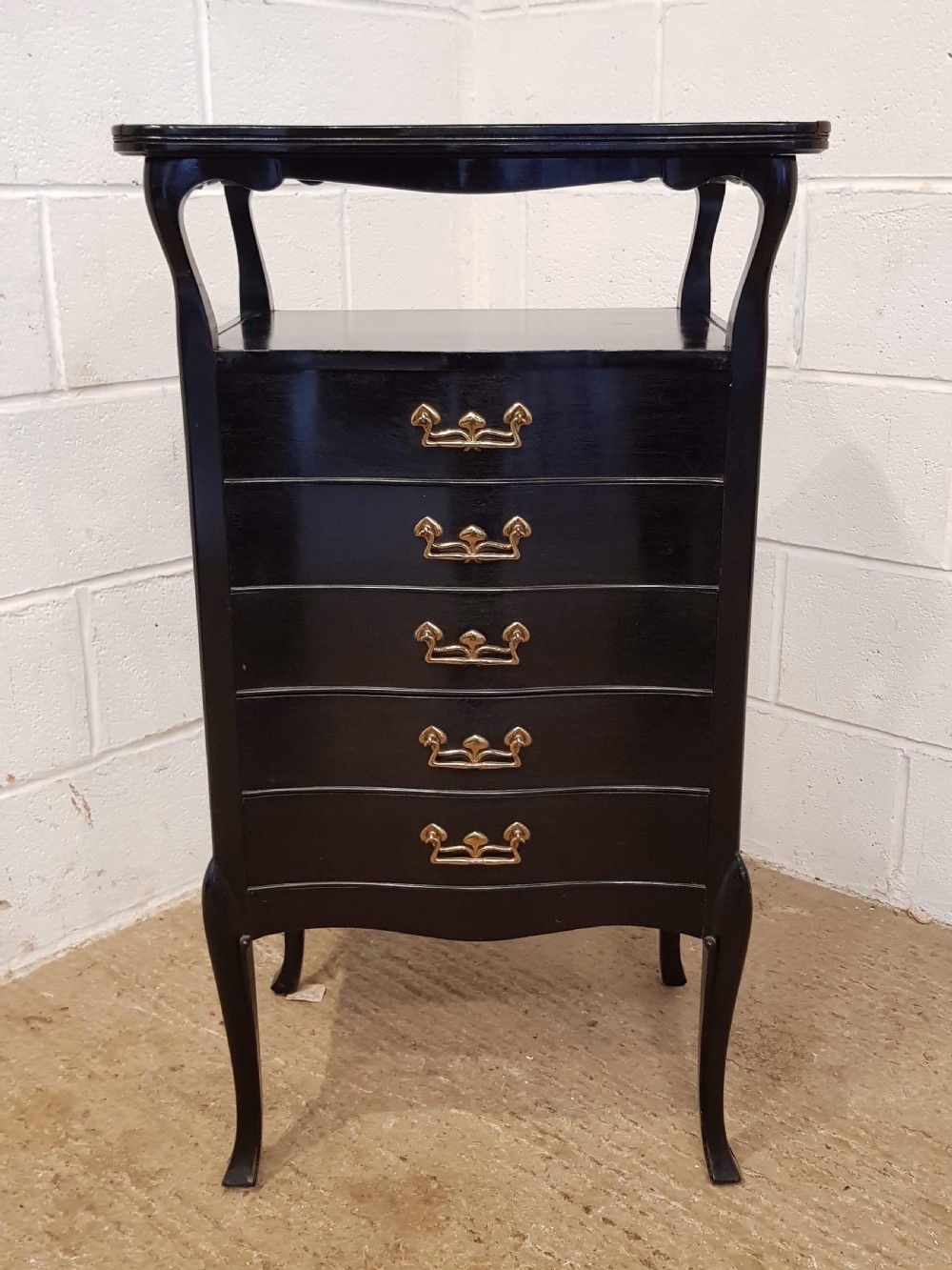 ANTIQUE AESTHETIC EBONISED MUSIC CABINET C1890 View VIII
