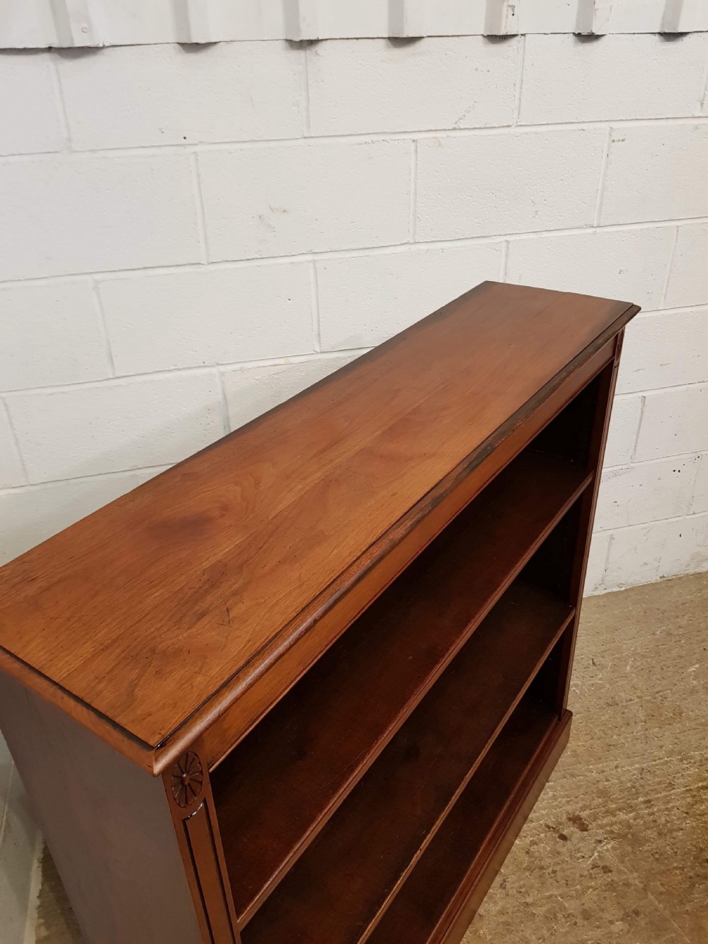 ANTIQUE VICTORIAN WALNUT OPEN BOOKCASE C1880 View IV