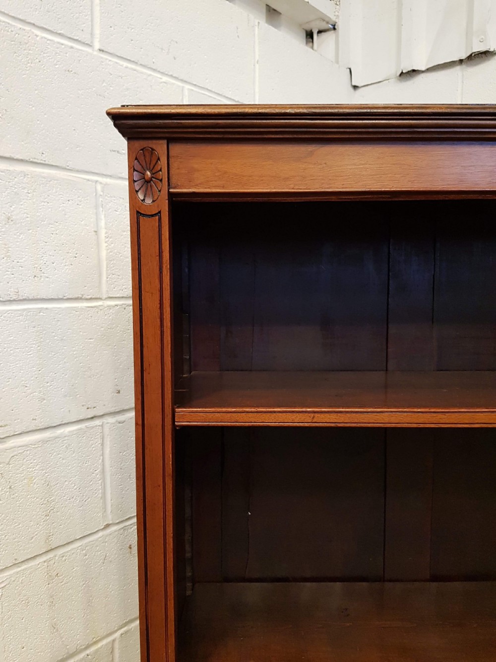 ANTIQUE VICTORIAN WALNUT OPEN BOOKCASE C1880 View V