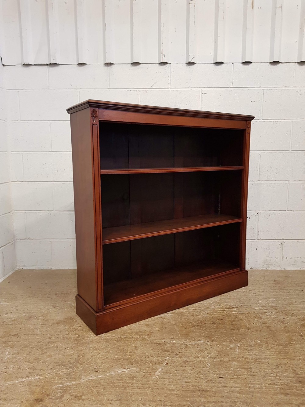 ANTIQUE VICTORIAN WALNUT OPEN BOOKCASE C1880 View VI