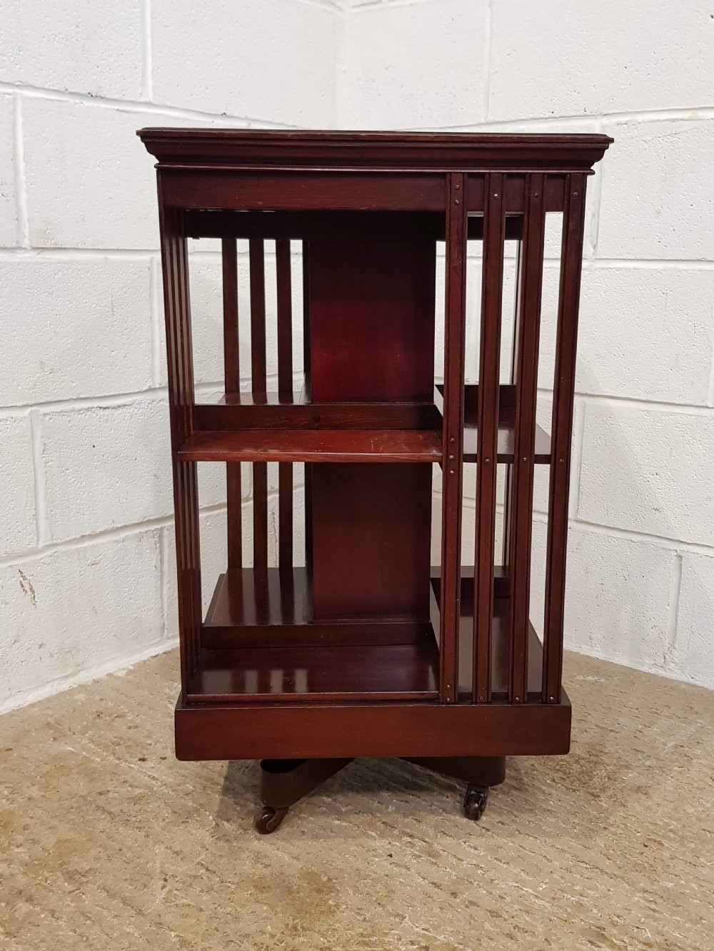 ANTIQUE EDWARDIAN MAHOGANY REVOLVING BOOKCASE C1900 View II
