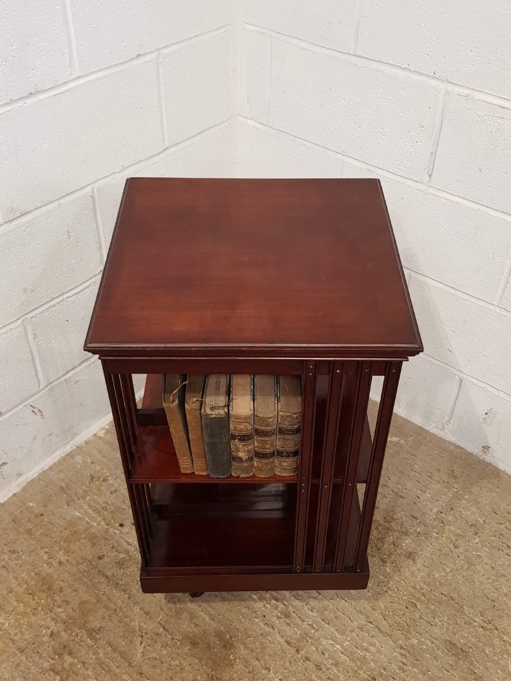 ANTIQUE EDWARDIAN MAHOGANY REVOLVING BOOKCASE C1900 View IV