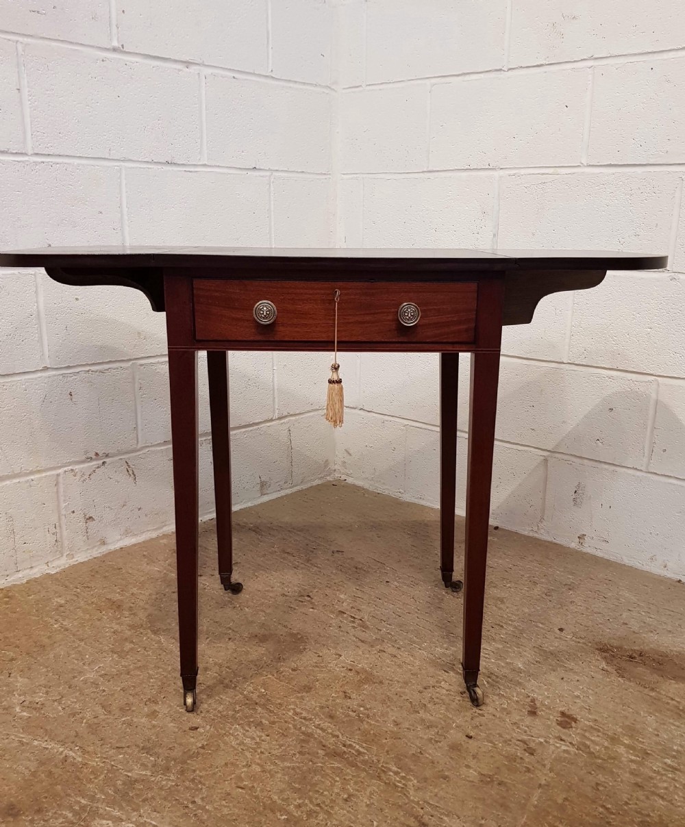 ANTIQUE REGENCY MAHOGANY DROP LEAF SIDE TABLE C1820 View VI